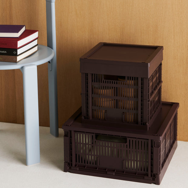 HAY Úložný box Colour Crate, Cube, Sage Green - DESIGNSPOT