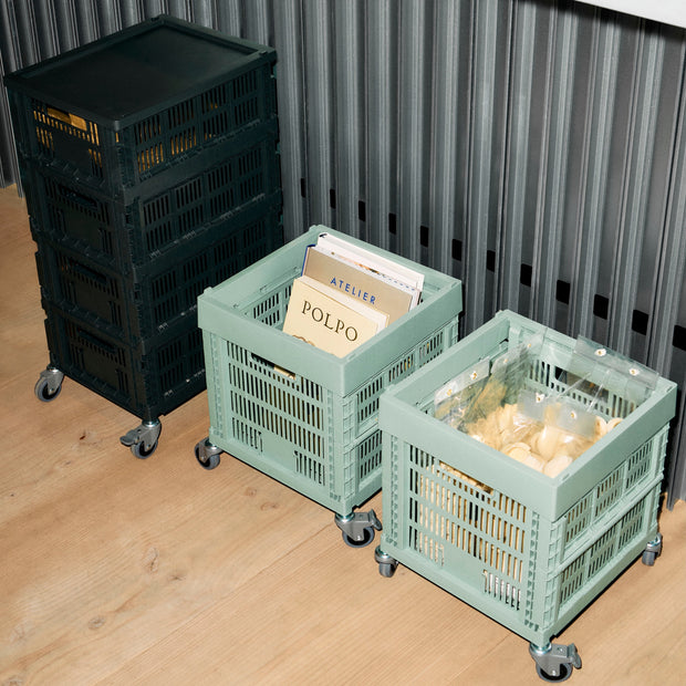 HAY Úložný box Colour Crate, Cube, Grey - DESIGNSPOT