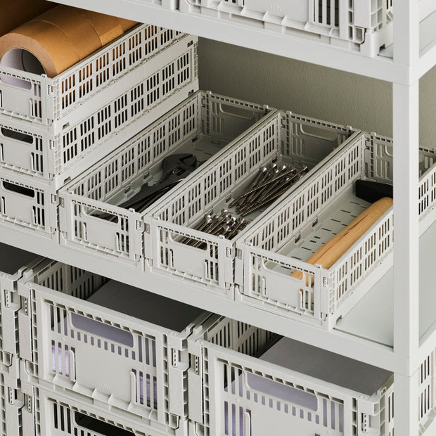 HAY Úložný box Colour Crate, Mini Oblong, Sage Green - DESIGNSPOT
