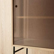 Northern Skříňka Hifive Glass Cabinet, Black Oak - DESIGNSPOT