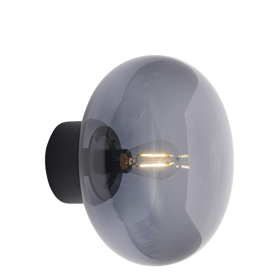 Nástenná lampa Karl-Johan, Black Oak / Smoked