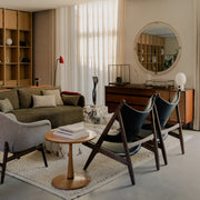 Audo Copenhagen Křeslo Knitting, Leather, Natural Oak / Dunes 21000 - DESIGNSPOT