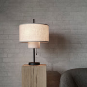 New Works Stolní lampa Margin, Black / Beige - DESIGNSPOT