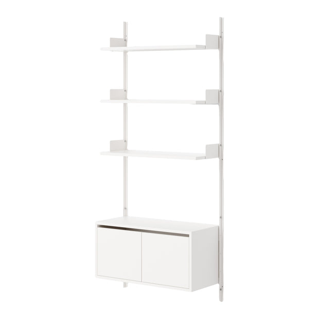 New Works Policová sestava Wall 1900, Cabinet Low w. Doors - DESIGNSPOT