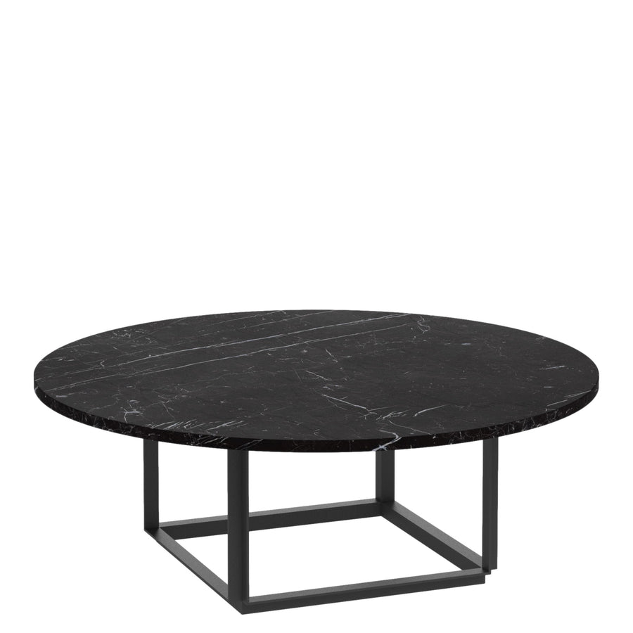 Konferenčný stolík Florence Ø90, Black / Black Marble