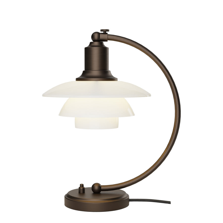 Stolná lampa PH 2/2 Luna, Aged Brass / Opal
