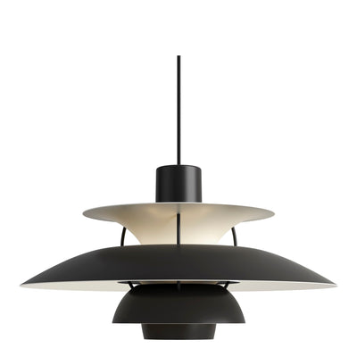 Louis Poulsen Závěsná lampa PH 5, Monochrome black - DESIGNSPOT