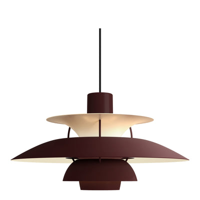 Louis Poulsen Závěsná lampa PH 5, Monochrome burgundy - DESIGNSPOT