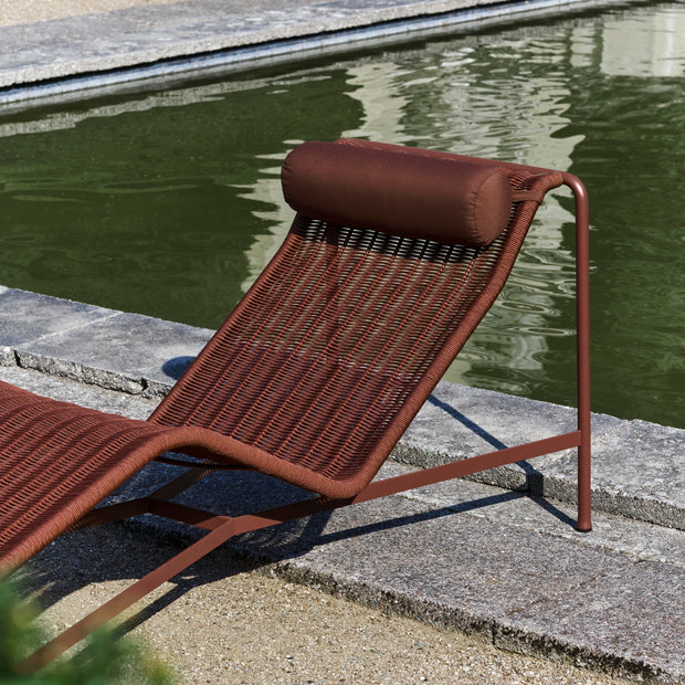 HAY Zahradní lehátko Palissade Cord Chaise Longue, Iron Red - DESIGNSPOT