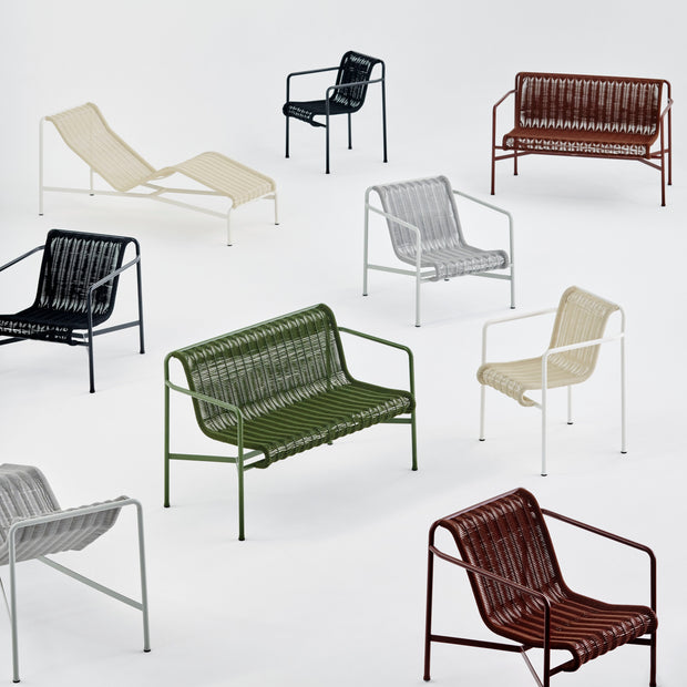 HAY Zahradní pohovka Palissade Cord Lounge, Iron Red - DESIGNSPOT