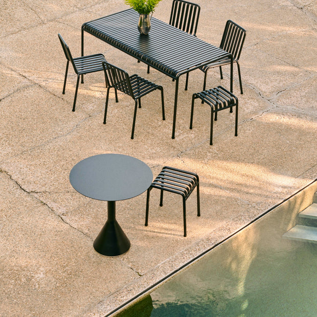 HAY Vysoký zahradní stůl Palissade Cone Ø60, Anthracite - DESIGNSPOT