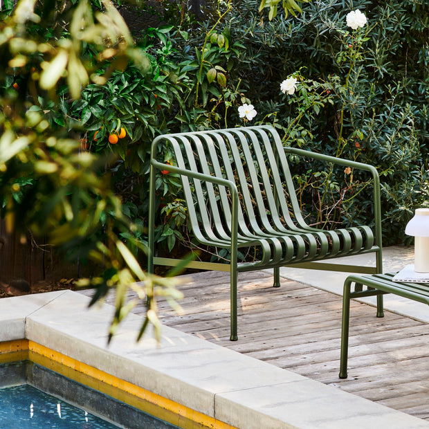 HAY Zahradní křeslo Palissade Lounge Low, Olive - DESIGNSPOT
