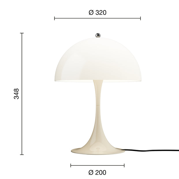 Louis Poulsen Stolní lampa Panthella 320, Opal beige - DESIGNSPOT