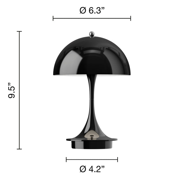 Louis Poulsen Přenosná lampa Panthella 160, Opaque black - DESIGNSPOT