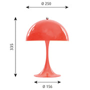 Louis Poulsen Stolní lampa Panthella 250, Coral - DESIGNSPOT