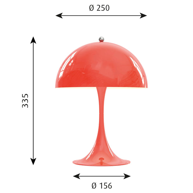 Louis Poulsen Stolní lampa Panthella 250, Coral - DESIGNSPOT