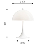 Louis Poulsen Stolní lampa Panthella 250, White opal acryl - DESIGNSPOT