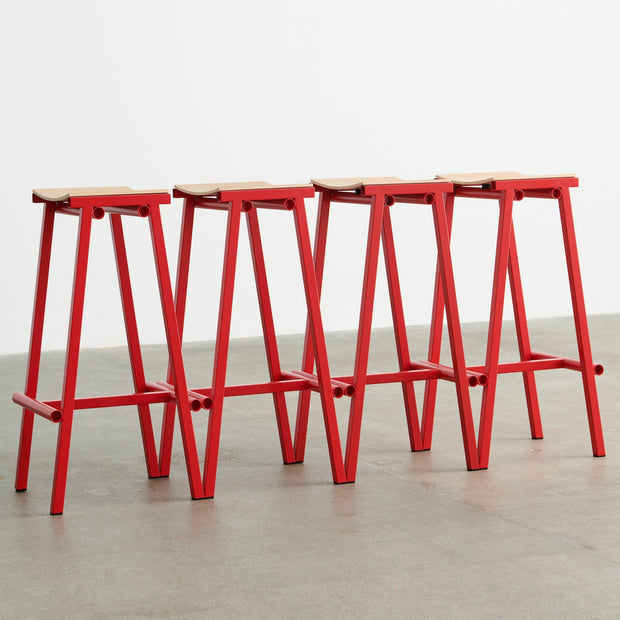 Hay Barová stolička Taburete 8 Bar Stool, High, Signal Red - DESIGNSPOT