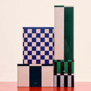 HAY Plechová dóza Tin, X-large, Blue / Off-white / Red - DESIGNSPOT