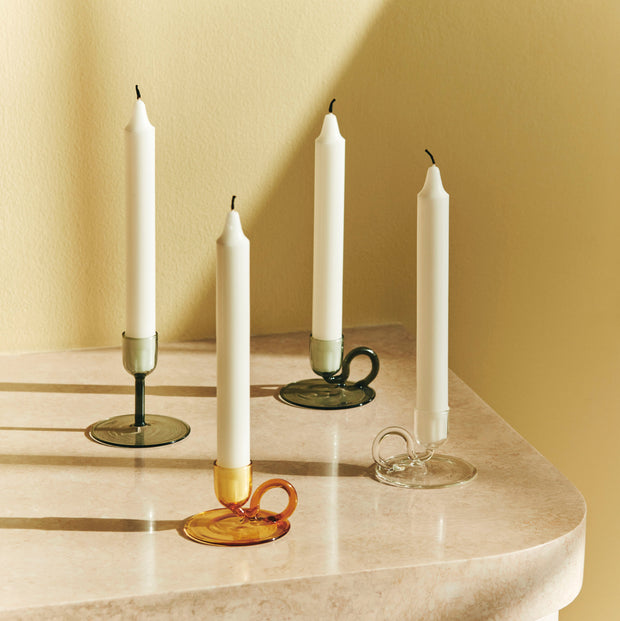 HAY Svícen Tiny, Straight, Clear - DESIGNSPOT