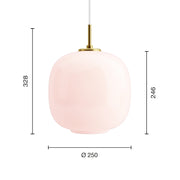 Louis Poulsen Závěsná lampa VL 45 Radiohus, 250, Brass / Pale Rose - DESIGNSPOT