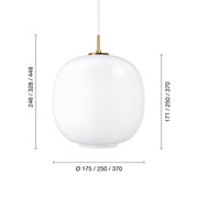 Louis Poulsen Závěsná lampa VL 45 Radiohus, 175, Brass / White Opal - DESIGNSPOT