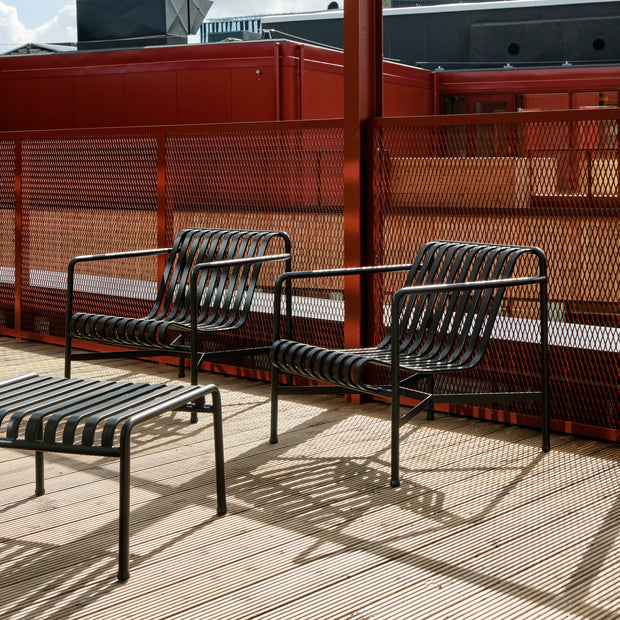 HAY Zahradní křeslo Palissade Lounge Low, Anthracite - DESIGNSPOT