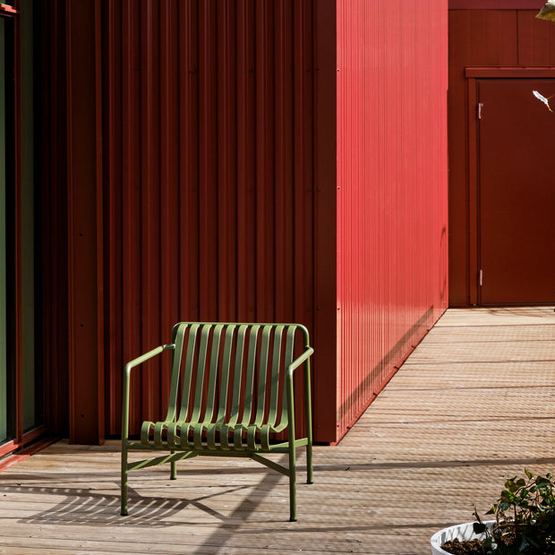 HAY Zahradní křeslo Palissade Lounge Low, Olive - DESIGNSPOT