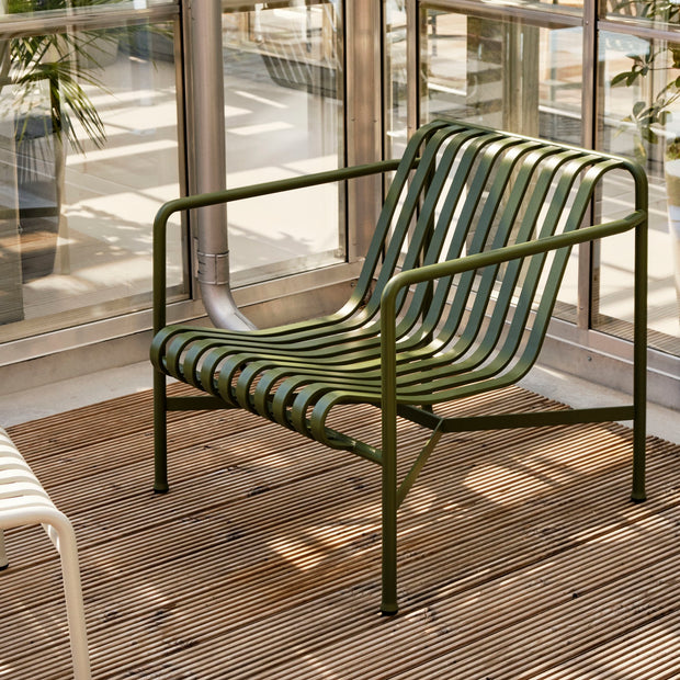HAY Zahradní křeslo Palissade Lounge Low, Olive - DESIGNSPOT