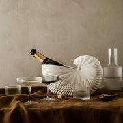 Ferm Living Skleničky na bílé víno Ripple, Clear, sada 2 kusů - DESIGNSPOT