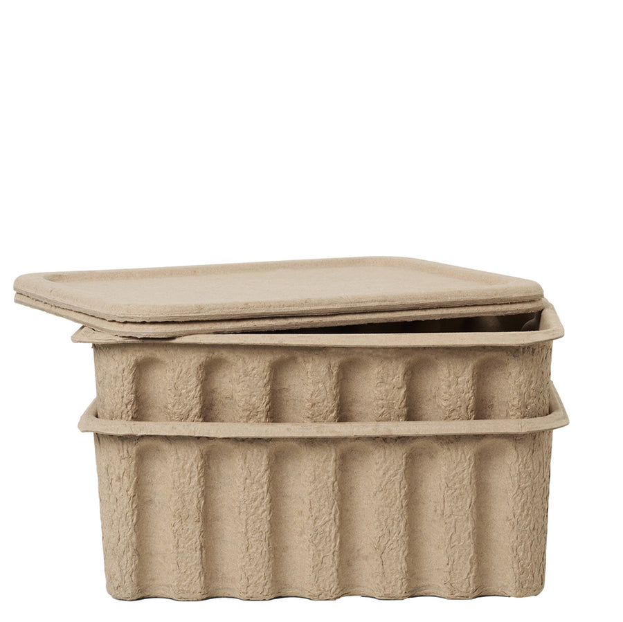 Úložné boxy Paper Pulp Large, set 2 kusy