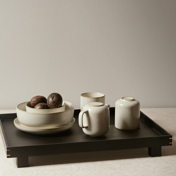 Ferm Living Dřevěný podnos Bon Small, Smoked Oak - DESIGNSPOT