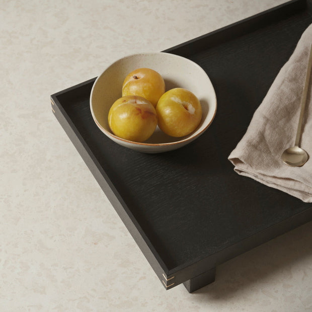 Ferm Living Dřevěný podnos Bon Small, Smoked Oak - DESIGNSPOT