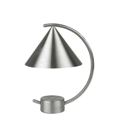 Ferm Living Přenosná lampa Meridian, Brushed Steel - DESIGNSPOT
