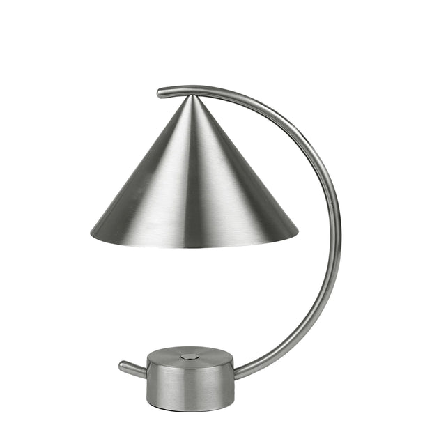 Ferm Living Přenosná lampa Meridian, Brushed Steel - DESIGNSPOT
