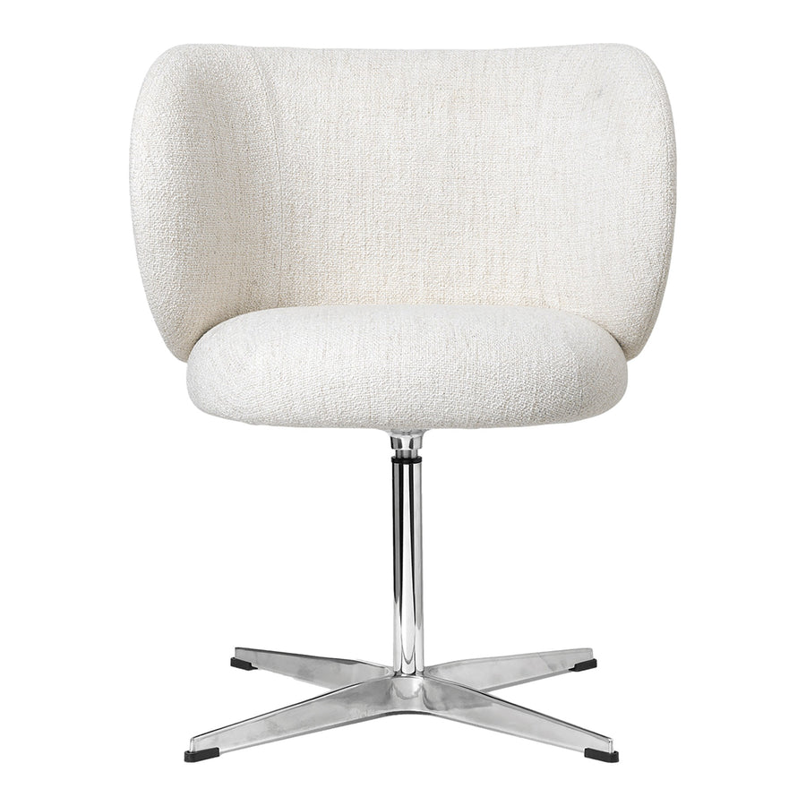 Stolička Rico, Swivel, Bouclé, Off-white