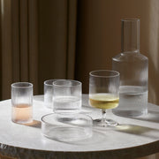 Ferm Living Skleničky na červené víno Ripple, Frosted, sada 2 kusů - DESIGNSPOT