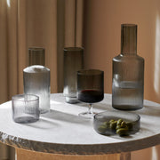 Ferm Living Skleničky na červené víno Ripple, Smoked Grey, sada 2 kusů - DESIGNSPOT