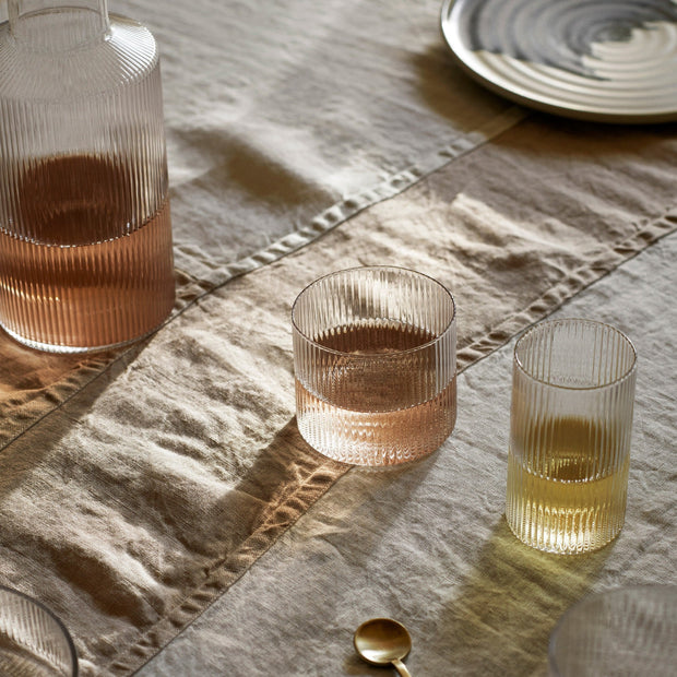 Ferm Living Skleničky na červené víno Ripple, Frosted, sada 2 kusů - DESIGNSPOT