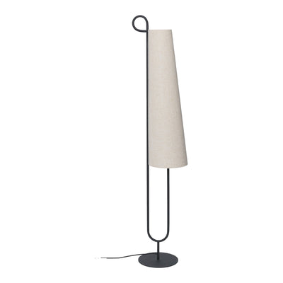 Ferm Living Stojací lampa Ancora, Black / Natural - DESIGNSPOT