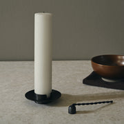 Ferm Living Svícen Block, Black Brass - DESIGNSPOT