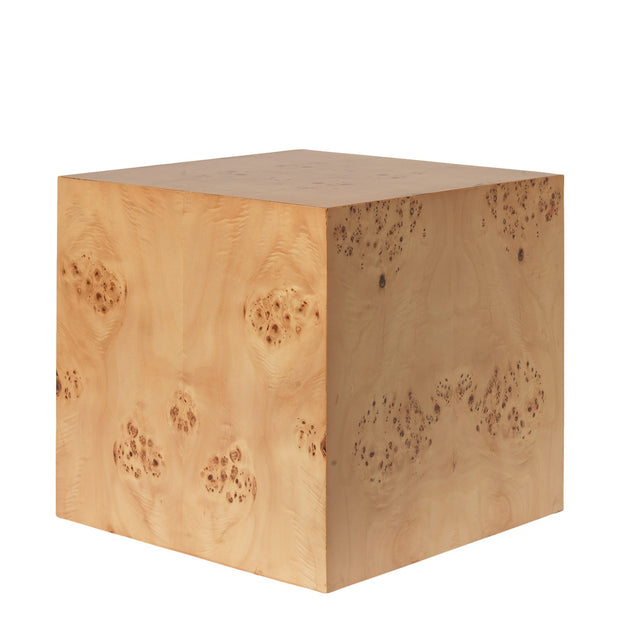 Ferm Living Odkládací stolek Burl Cube Side, Natural - DESIGNSPOT
