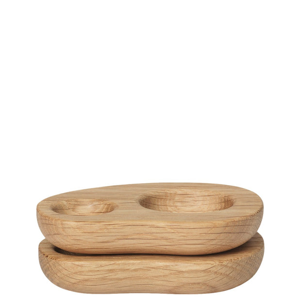 Ferm Living Stojan na vejce Cairn, sada 2 ks, Oak - DESIGNSPOT