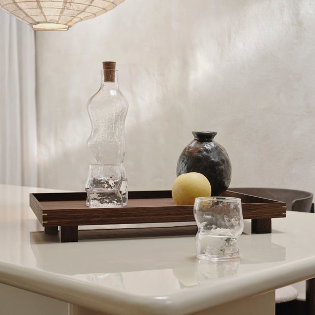 Ferm Living Dřevěný podnos Bon Large, Smoked Oak - DESIGNSPOT