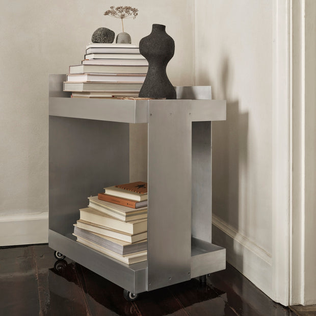 Ferm Living Vozík Lager Trolley, Aluminium - DESIGNSPOT