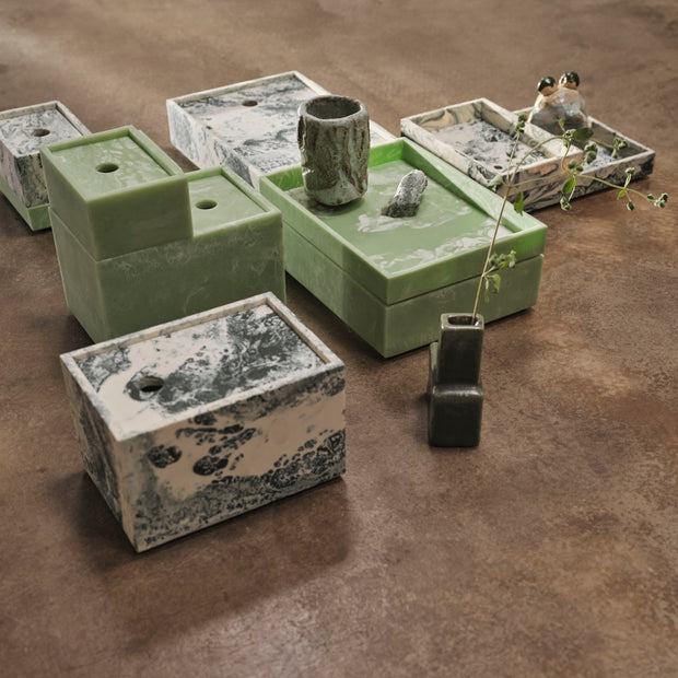 Ferm Living Úložný box Mist Box, L, Pearl - DESIGNSPOT