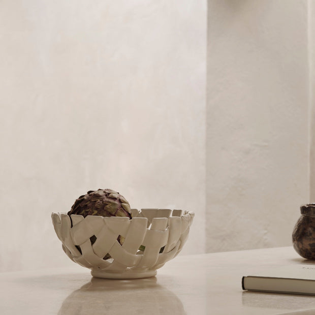 Ferm Living Mísa Plait Bowl Ø24, Emerald Green - DESIGNSPOT