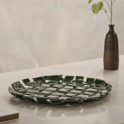 Ferm Living Mísa Plait Bowl Ø24, Emerald Green - DESIGNSPOT