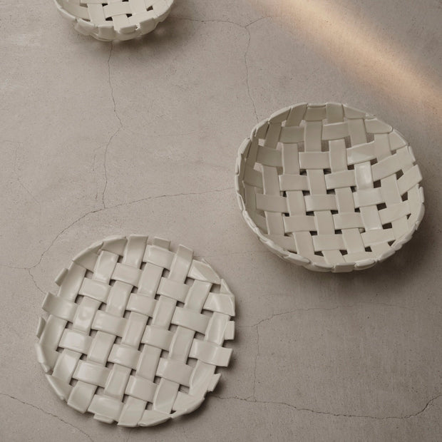 Ferm Living Podnos Plait Platter, Emerald Green - DESIGNSPOT