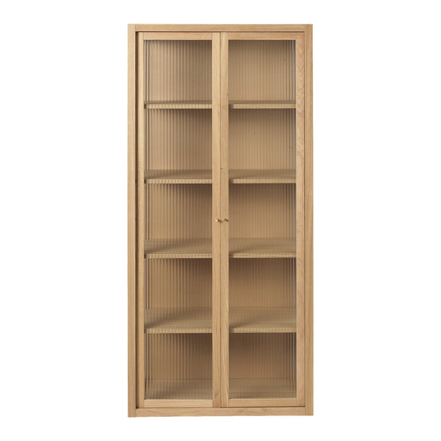 Ferm Living Vitrína Reed, Natural Oak - DESIGNSPOT